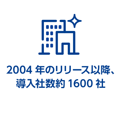 2004年のリリース以降、導入社数約1600社