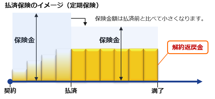 払済保険のイメージ（定期保険）
